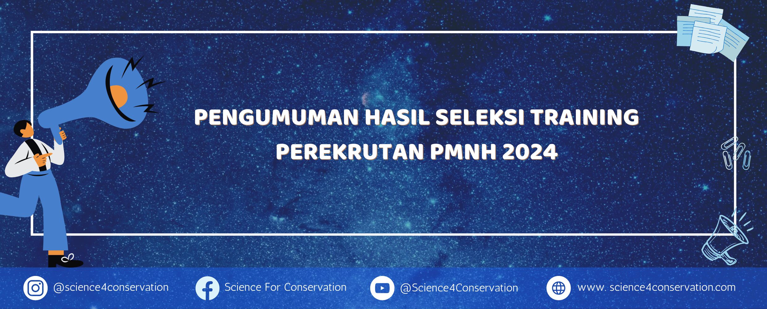 Header pengumuman seleksi training PMNH 2024